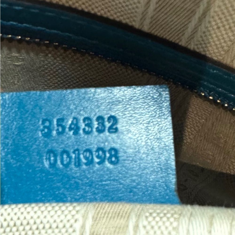 GUCCI Cerulean Blue Diamanté Leather 2way Boston Bag Auth Speedy Doctor Duffle - Picture 15 of 15